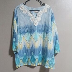 Alfred Dunner Women's Cotton Pullover Top Size 20W